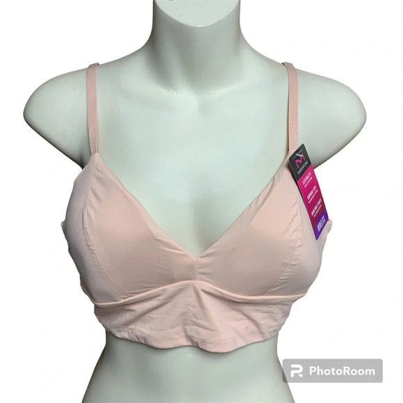 Maidenform sleek bralette size XL NWT removable cups light pink color - Picture 1 of 6